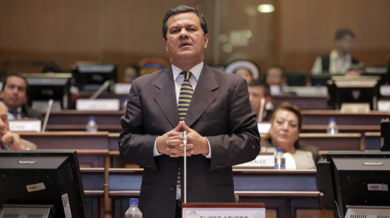 El asambleísta Eliseo Azuero durante una sesión del pleno del Legislativo el pasado 2 de julio de 2017.