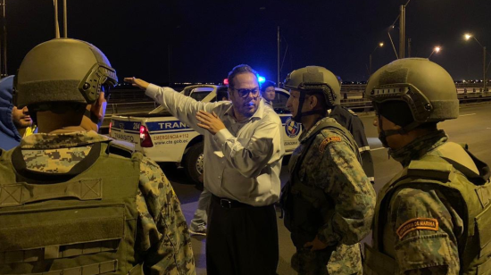 El gerente de la ATM, Andrés Roche, cuando lideró el cierre del puente de la Unidad Nacional el pasado 7 de octubre de 2019.