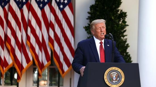 El presidente de Estados Unidos, Donald Trump, en una conferencia de prensa en la Casa Blanca, el 14 de julio.