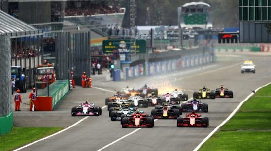 Los pilotos de Fórmula 1 durante el Gran Premio de Italia, en 2019.