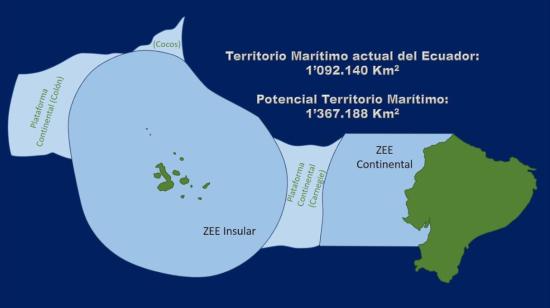 Zonas Económicas Exclusivas ecuatorianas y plataformas continentales.