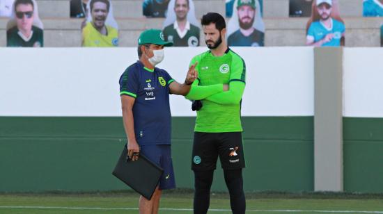 Imagen durante el entrenamiento del portero del Goiás.