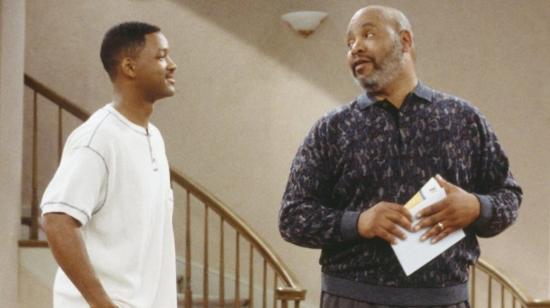 Will Smith y James Avery, en una de las escenas de "El príncipe del rap", serie que se mantuvo seis años al aire.