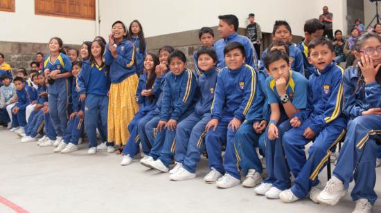 Estudiantes del Instituto Nacional Mejía, el 21 de noviembre de 2015.