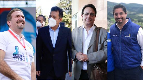 César Monge, Geovanni Atarihuana, Fernando Villavicencio y Javier Orti encabezarán las listas a asambleístas nacionales por sus partidos.