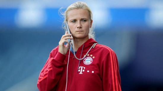 Kathleen Krüger, durante un partido del FC Bayern Múnich por la Bundesliga, en febrero de 2020.