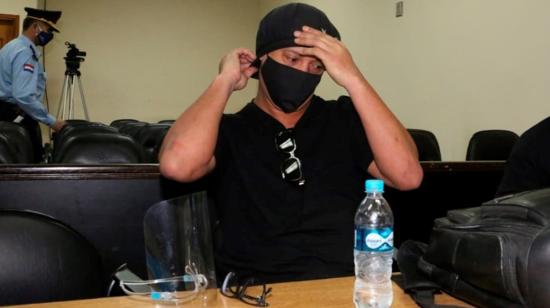 Ronaldinho, durante su audiencia en el Palacio de Justicia de Asunción, el 24 de agosto de 2020.