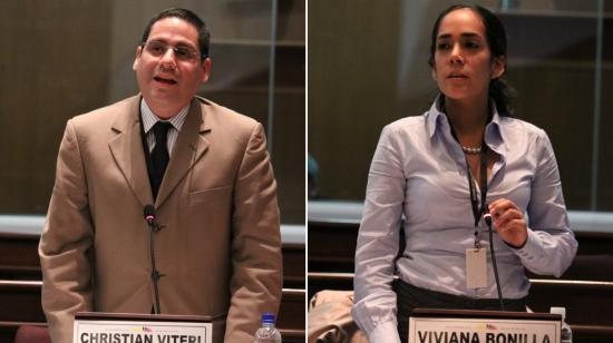 Christian Viteri y Viviana Bonilla durante su ejercicio como legisladores.