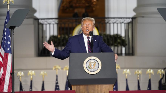 El presidente de Estados Unidos, Donald Trump, en la Casa Blanca el pasado 27 de agosto de 2020.