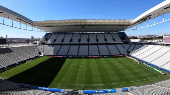 Vista panorámica del estadio Arena Corinthians, en Sao Paulo, Brasil.