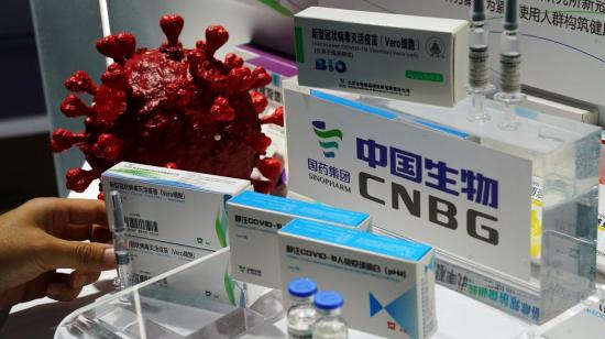 Uno de los prototipos de la vacuna china de la empresa estatal China National Biotec Group, el 4 de septiembre de 2020.