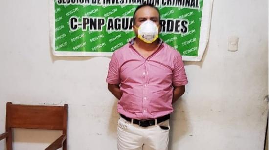 El ecuatoriano Víctor Gálvez fue detenido en Aguas Verdes, Perú, el 2 de septiembre de 2020.