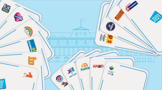 Imagen ilustrativa con los logotipos de los partidos y movimientos que participarán en las elecciones de 2021.
