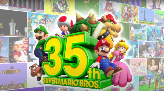 Captura de pantalla del lanzamiento de los nuevos juegos de Mario Bros.