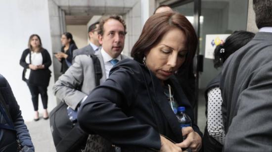 Maria de los Ángeles Duarte, exministra de Transporte, a su llegada al juicio por el caso Sobornos, el 10 de febrero de 2020.