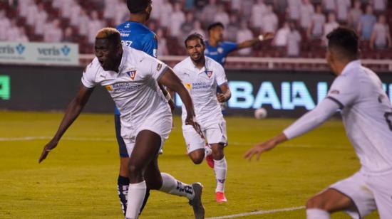 Cristian Martínez Borja celebra el 2-0 en el estadio Casa Blanca, este viernes 11 de septiembre de 2020.