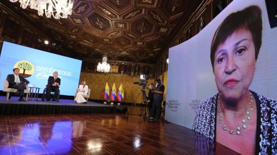 El presidente Lenín Moreno participó en un evento donde resaltó el respaldo de la comunidad internacional para afrontar los desafíos económicos, el pasado 8 de septiembre en el Palacio de Carondelet.