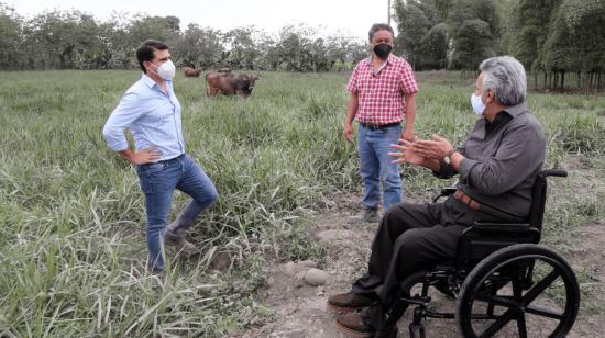 El presidente Lenín Moreno durante su visita a Cumandá (Chimborazo) este 22 de septiembre de 2020.