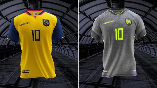 Imagen de la nueva camiseta de la Tricolor que presentó la FEF este jueves 24 de septiembre.