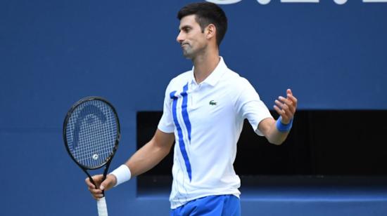 Djokovic, después de haber sido descalificado del torneo, el domingo 6 de septiembre de 2020.