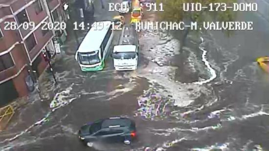 Inundaciones en el sur de Quito, el 28 de septiembre de 2020.