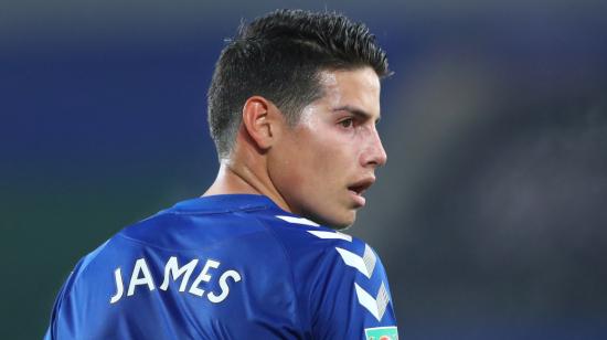 El colombiano James Rodríguez, del Everton, en un partido ante West Ham, el 30 de septiembre de 2020.