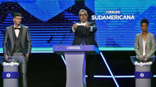 Frederico Nantes, director de competiciones de Conmebol, durante el sorteo de la edición 2020, en diciembre de 2019.