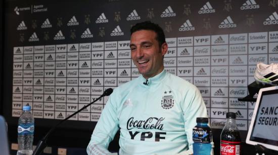 Lionel Scaloni, entrenador de Argentina, durante una rueda de prensa el miércoles 7 de octubre, en Buenos Aires.