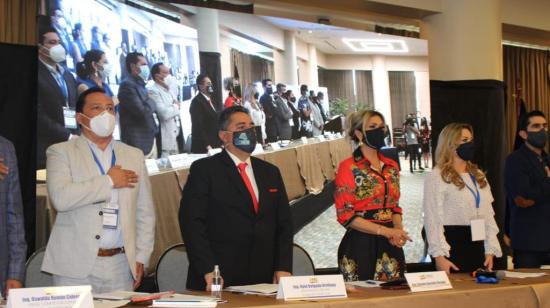 Los alcaldes y alcaldesas del país se reunieron en el hotel Sheraton de Guayaquil este 8 de octubre de 2020.