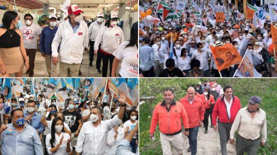 En grupos pequeños o grandes, los candidatos presidenciales recorren el país haciendo campaña electoral.