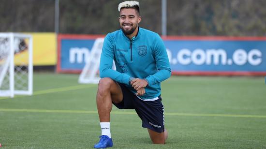 Noboa, durante un entrenamiento con la Selección de Ecuador, el 9 de octubre de 2020.