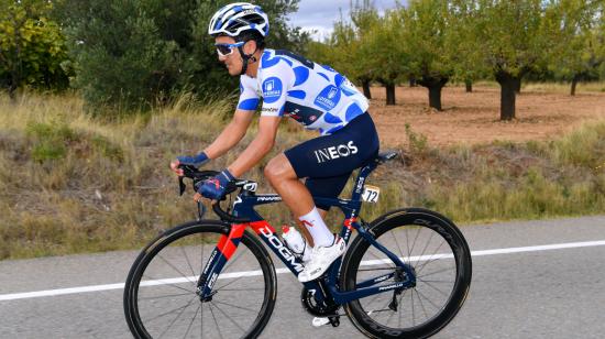 Richard Carapaz durante la tercera etapa de la Vuelta a España.