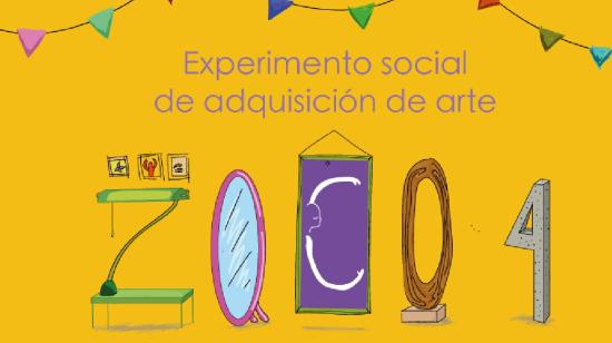 Afiche del "experimento social de adquisición de arte" Zoco 4, que organiza la galería Arte Actual.