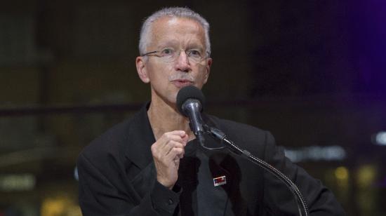 Keith Jarrett durante su discurso en la NEA Jazz Masters Ceremony en el Lincoln Center de Nueva York, en enero de 2014. 