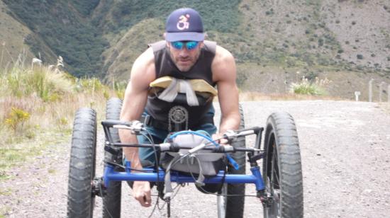 Sebastián Carrasco, durante un entrenamiento en Quito, en 2019.