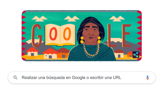 Doodle del 26 de octubre, ronde homenaje a la ecuatoriana Dolores Cacuango.