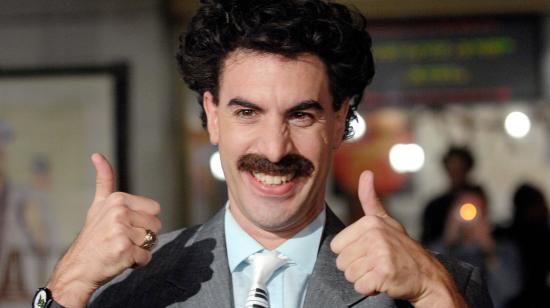 El actor Sacha Baron Cohen, quien interpreta a Borat, durante el lanzamiento de la primera película de ese personaje el 23 de octubre de 2006.