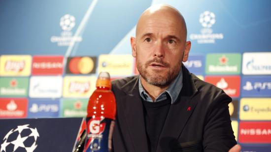 Erik Ten Hag, entrenador del Ajax, durante la conferencia de prensa antes del partido de Champions League. 