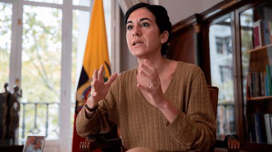 La vicepresidenta María Alejandra Muñoz durante una entrevista con la agencia Efe este 7 de noviembre de 2020.