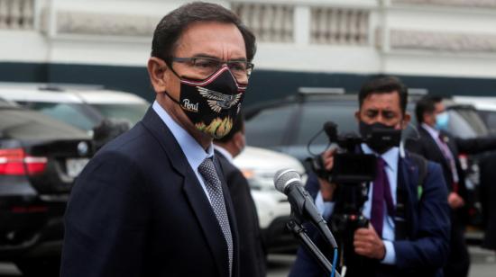 Martin Vizcarra a su llegada al Congreso peruano, 9 de noviembre de 2020.