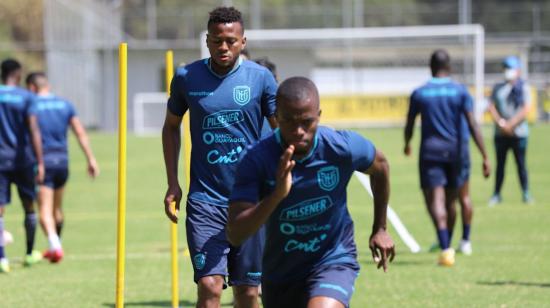 El delantero Enner Valencia entrena en la Casa de la Selección, el martes 10 de octubre de 2020.