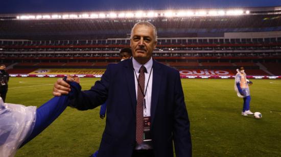 El entrenador Gustavo Alfaro, después de la victoria de Ecuador sobre Colombia en las Eliminatorias al Mundial de Catar, el martes 17 de noviembre de 2020.