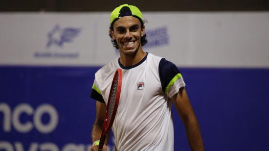 Francisco Cerúndolo celebra su pase a la semifinal del Challenger de Guayaquil, el 20 de noviembre de 2020.