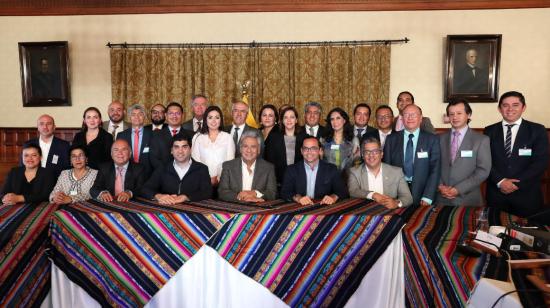 El presidente Lenín Moreno en su última reunión con todos los gobernadores, el 22 de octubre de 2019.