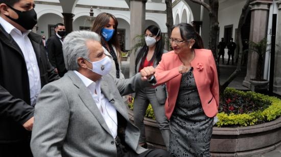 El Presidente Lenín Moreno se reunió con los jubilados, en el Palacio de Carondelet, el 5 de octubre de 2020. 