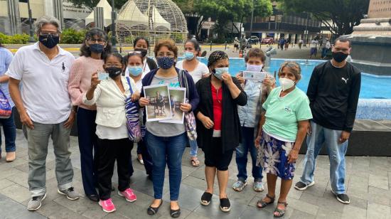 Familiares de personas con discapacidad protestaron en el centro de Guayaquil el 11 de diciembre de 2020, porque les retiraron el bono Joaquín Gallegos Lara.
