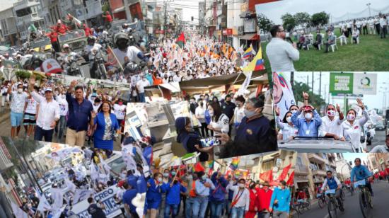 Imagen referencial de los partidos políticos y sus candidatos en la pasada campaña electoral.