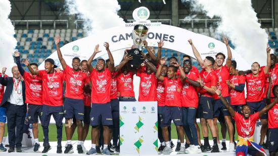 La selección ecuatoriana ganó el título del Sudamericano Sub 20 en 2019, en Chile. 