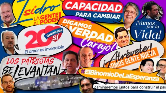 Frases electorales de los candidatos a la Presidencia de Ecuador. 