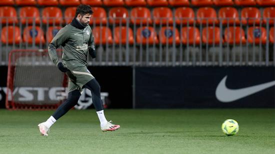 El delantero Diego Costa, en un entrenamiento con el Atlético de Madrid.